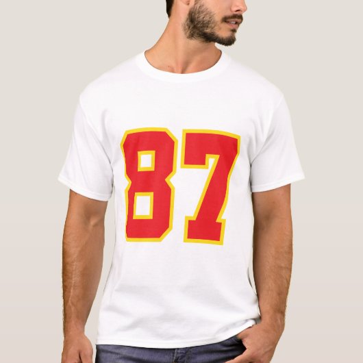 Amerikaans Football 87 Nummer Shirt (Voorkant)