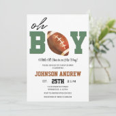 Amerikaans football Baby shower Kaart (Staand voorkant)