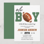 Amerikaans football Baby shower Kaart (Voorkant / Achterkant)