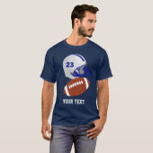 Amerikaans Football Ball & Helm T-shirt (Voorkant volledig)