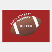 Amerikaans Football Ball Pattern Kinder Inpakpapier Vel (Voorkant)