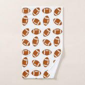 Amerikaans Football Ball Pattern op Wit Bad Handdoek (Handdoek)