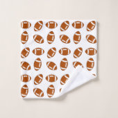 Amerikaans Football Ball Pattern op Wit Bad Handdoek (Wasdoekje)