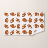 Amerikaans Football Ball Pattern op Wit Bad Handdoek (Handdoek)