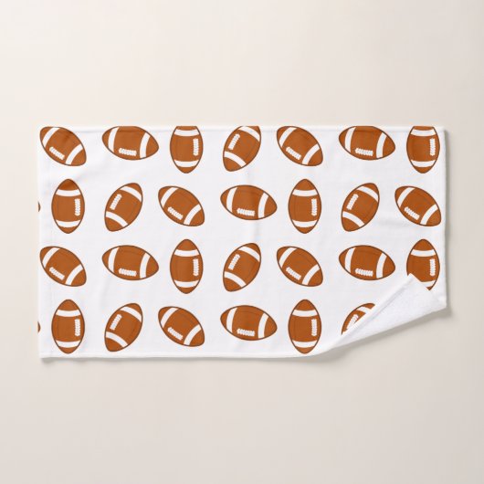 Amerikaans Football Ball Pattern op Wit Bad Handdoek (Handdoek)