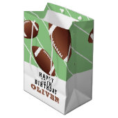 Amerikaans Football Balls Fun Kinder Haqppy Birthd Medium Cadeauzakje (Voorkant Gekanteld)