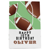 Amerikaans Football Balls Fun Kinder Haqppy Birthd Medium Cadeauzakje (Voorkant)