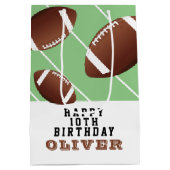 Amerikaans Football Balls Fun Kinder Haqppy Birthd Medium Cadeauzakje (Achterkant)