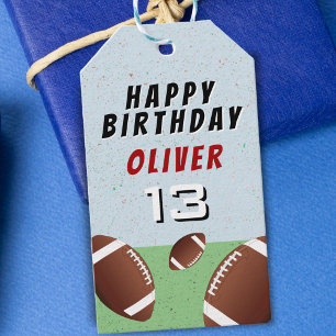 Amerikaans Football Balls Happy Birthday  Cadeaulabel
