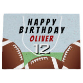Amerikaans Football Balls Kinder Happy Birthday Groot Cadeauzakje (Voorkant)
