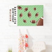 Amerikaans Football blaast de mensheid rond Birthd Spandoek (Insitu)