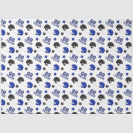 Amerikaans Football Blauw en Zwart Patronen Tissuepapier