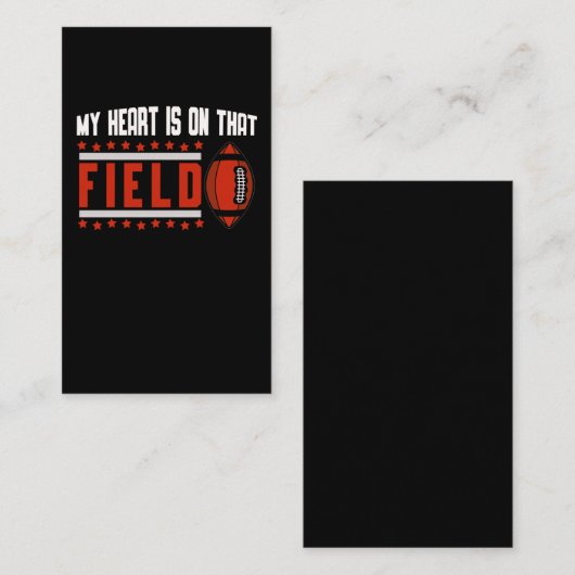 Amerikaans Football Boyvriend Vriendin Visitekaartje (Voorkant / Achterkant)