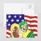 Amerikaans Football Briefkaart (Voorkant / Achterkant)