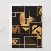 Amerikaans Football Bronze Geometric Abstract Feestdagenkaart (Voorkant)