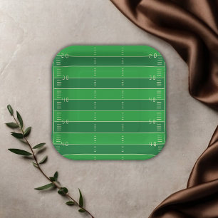 Amerikaans Football Bruin & Groen Kleur Baby showe Papieren Bordje