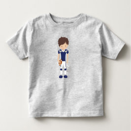 Amerikaans Football, bruin haar, stekeljongen, Rug Kinder Shirts