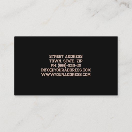 Amerikaans Football Coach-Visitekaartje Visitekaartje (Achterkant)