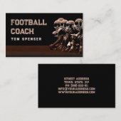 Amerikaans Football Coach-Visitekaartje Visitekaartje (Voorkant / Achterkant)