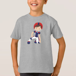 Amerikaans Football, Cute Boy, Brown Hair, Rugby T-shirt