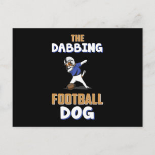Amerikaans Football Dabbing Dog Game Grappig cadea Briefkaart