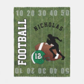 Amerikaans Football 🏈 - Donkergroene Helmet Fleece Deken (Voorkant)