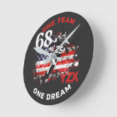 Amerikaans football, één team één droom ronde klok (Hoek)