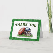 Amerikaans Football Eerste Jaar Down 1st Verjaarda Bedankkaart (Voorkant)