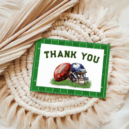 Amerikaans Football Eerste Jaar Down 1st Verjaarda Bedankkaart