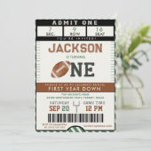 Amerikaans Football Eerste Jaar Down 1st Verjaarda Kaart (Staand voorkant)