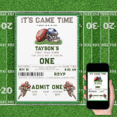 Amerikaans Football Eerste Jaar Down 1st Verjaarda Kaart