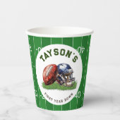 Amerikaans Football Eerste Jaar Down 1st Verjaarda Papieren Bekers (Voorkant)
