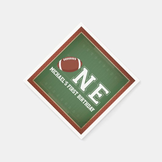 Amerikaans Football Eerste Verjaardag Servet (Hoek)