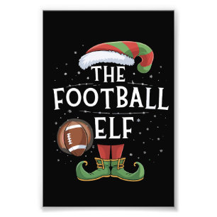 Amerikaans Football Elf Familie Matching Christmas Foto Afdruk