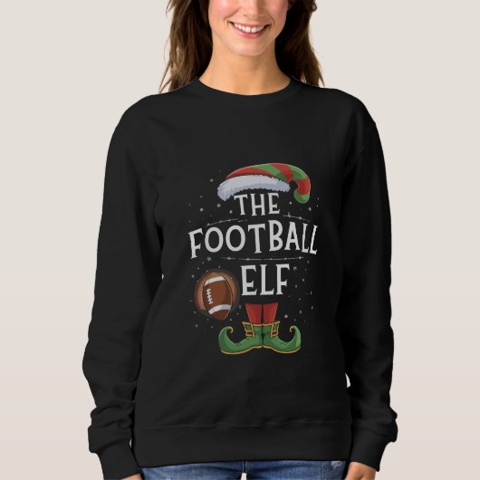 Amerikaans Football Elf Familie Matching Christmas Trui (Voorkant)