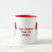 Amerikaans Football ELF Santa Hat Kerstlicht Mok (Midden)