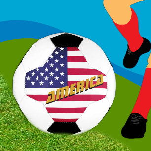  Amerikaans Football en Amerikaanse vlag/sport Voetbal
