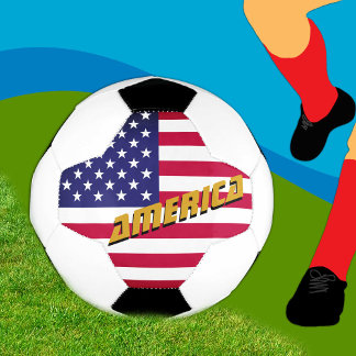 Amerikaans Football en Amerikaanse vlag/sport Voetbal