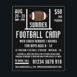 Amerikaans Football- en Goal Football Camp Adverte Flyer<br><div class="desc">Amerikaans Football & Goal,  Football kamp Adverteren broers door de Visitekaartje winkel.</div>