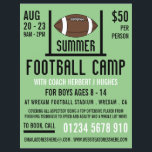 Amerikaans Football- en Goal Football Camp Adverte Flyer<br><div class="desc">Amerikaans Football & Goal,  Football kamp Adverteren broers door de Visitekaartje winkel.</div>