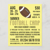 Amerikaans Football, Football Camp Adverteren Flye Flyer (Voorkant)