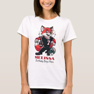 Amerikaans Football Fox Verjaardag Jongens Mam W T-shirt