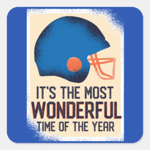 Amerikaans Football Funny Vierkante Sticker
