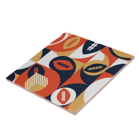 Amerikaans Football Geometric Pattern Tegeltje (Zijkant)