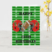 Amerikaans Football Gepersonaliseerd 18e Verjaarda Kaart (Gele Bloem)