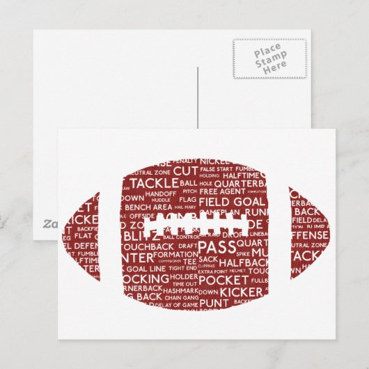 amerikaans football giften briefkaart (Voorkant / Achterkant)