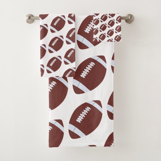 Amerikaans Football Gridiron Ball Pattern Bad Handdoek (Insitu)