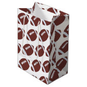 Amerikaans Football Gridiron Ball Pattern Medium Cadeauzakje (Voorkant Gekanteld)