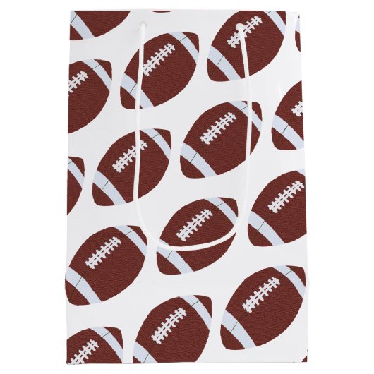 Amerikaans Football Gridiron Ball Pattern Medium Cadeauzakje (Achterkant)
