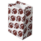 Amerikaans Football Gridiron Ball Pattern Medium Cadeauzakje (Achterkant Gekanteld)